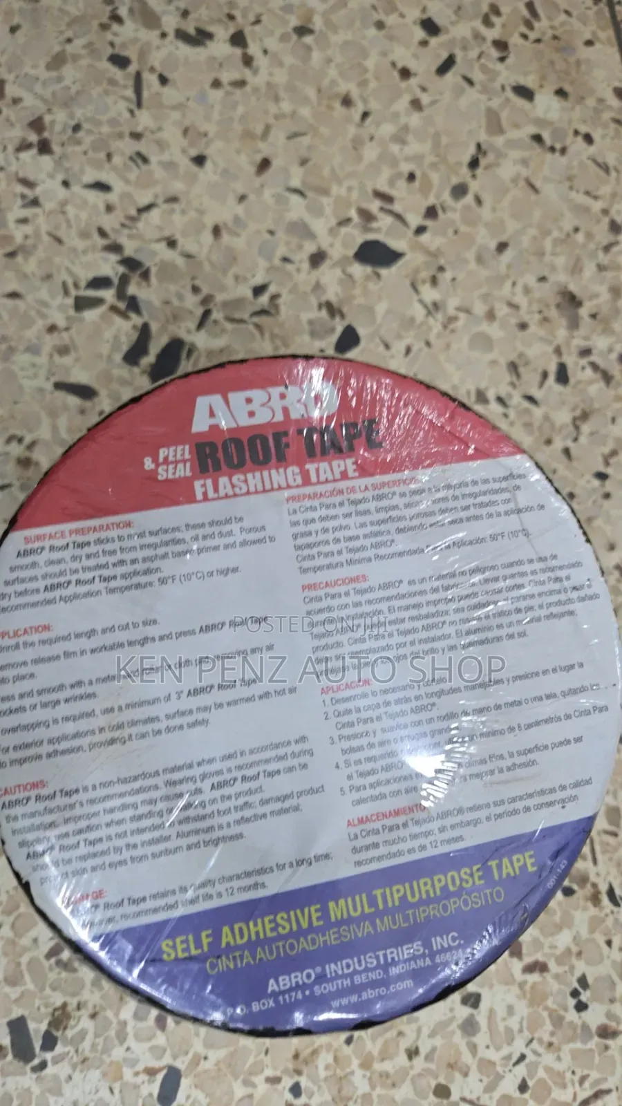 Abro Peel Seal Roof Self Adhesive Tape