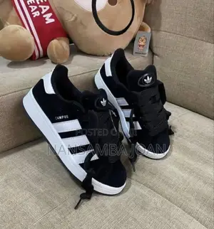 Unisex Campus Black White Sneakers