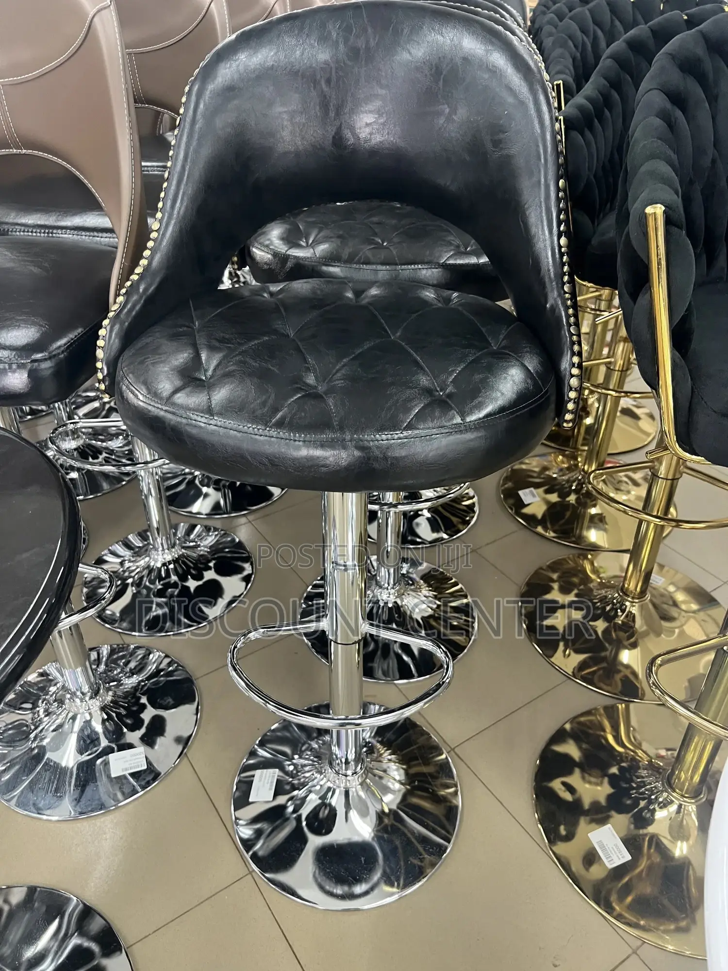 Adjustable Stool Chair Leather