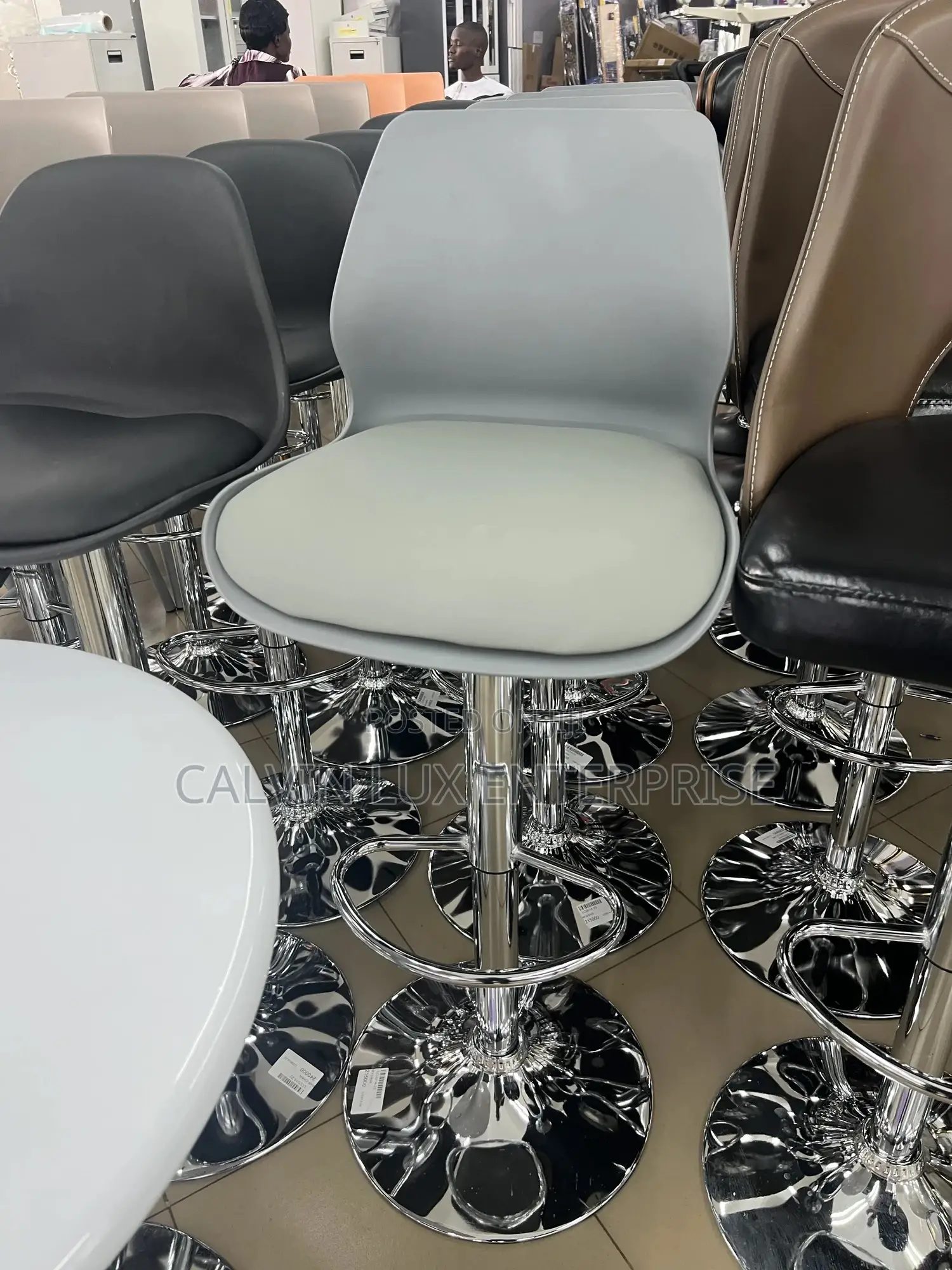 Adjustable Stool Chair Grey