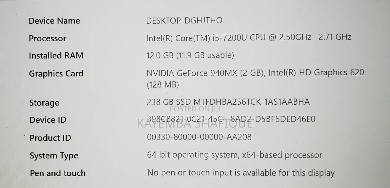 Laptop Asus ZenBook UX430UQ 12GB Intel Core i5 HDD+SSD 256GB