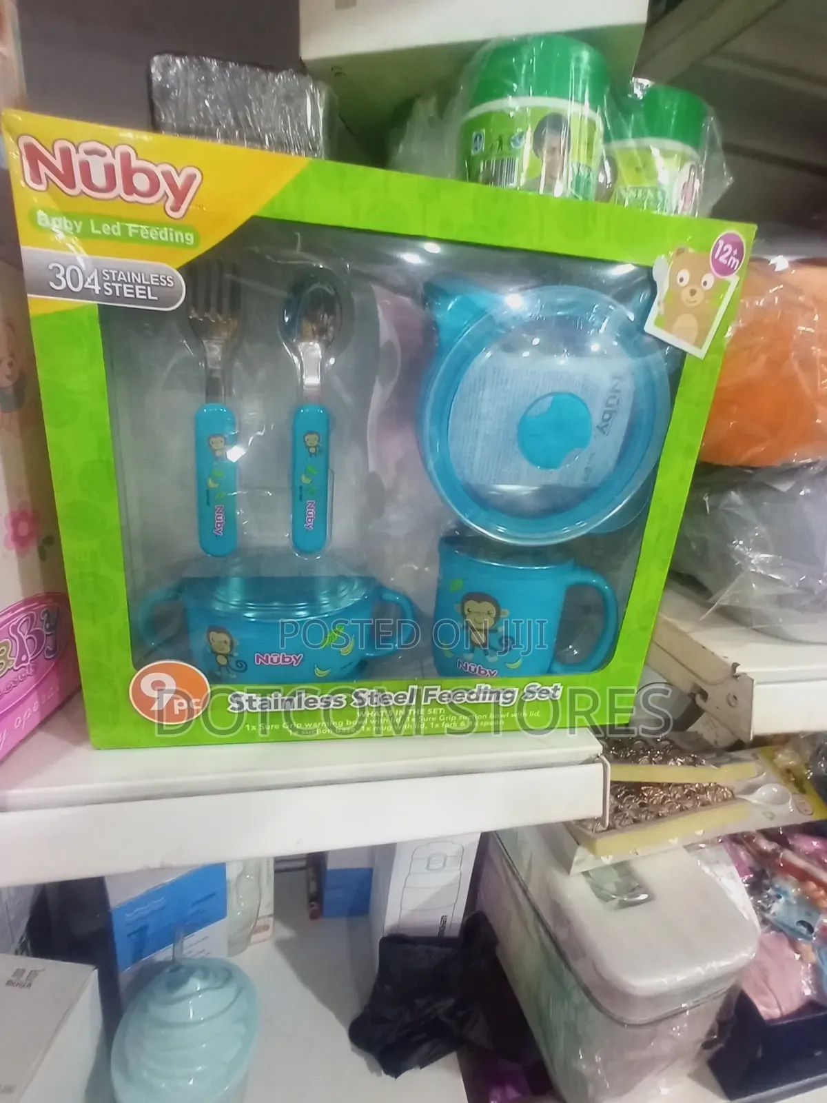 Nuby 9pc Stainless Steel Feeding Set