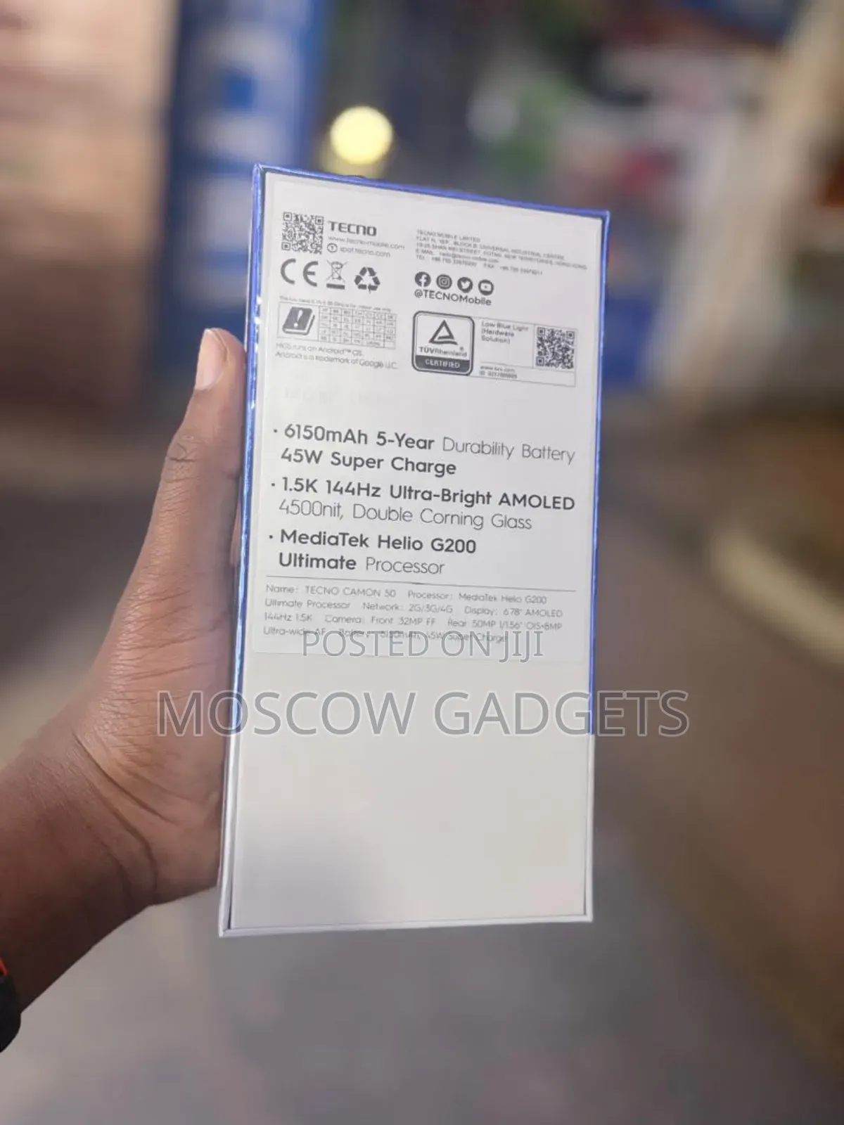 New Tecno Camon 50 256 GB Black
