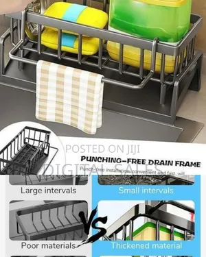Multi-Functional Faucet-Mounted Sink Caddy With Drainage Tray