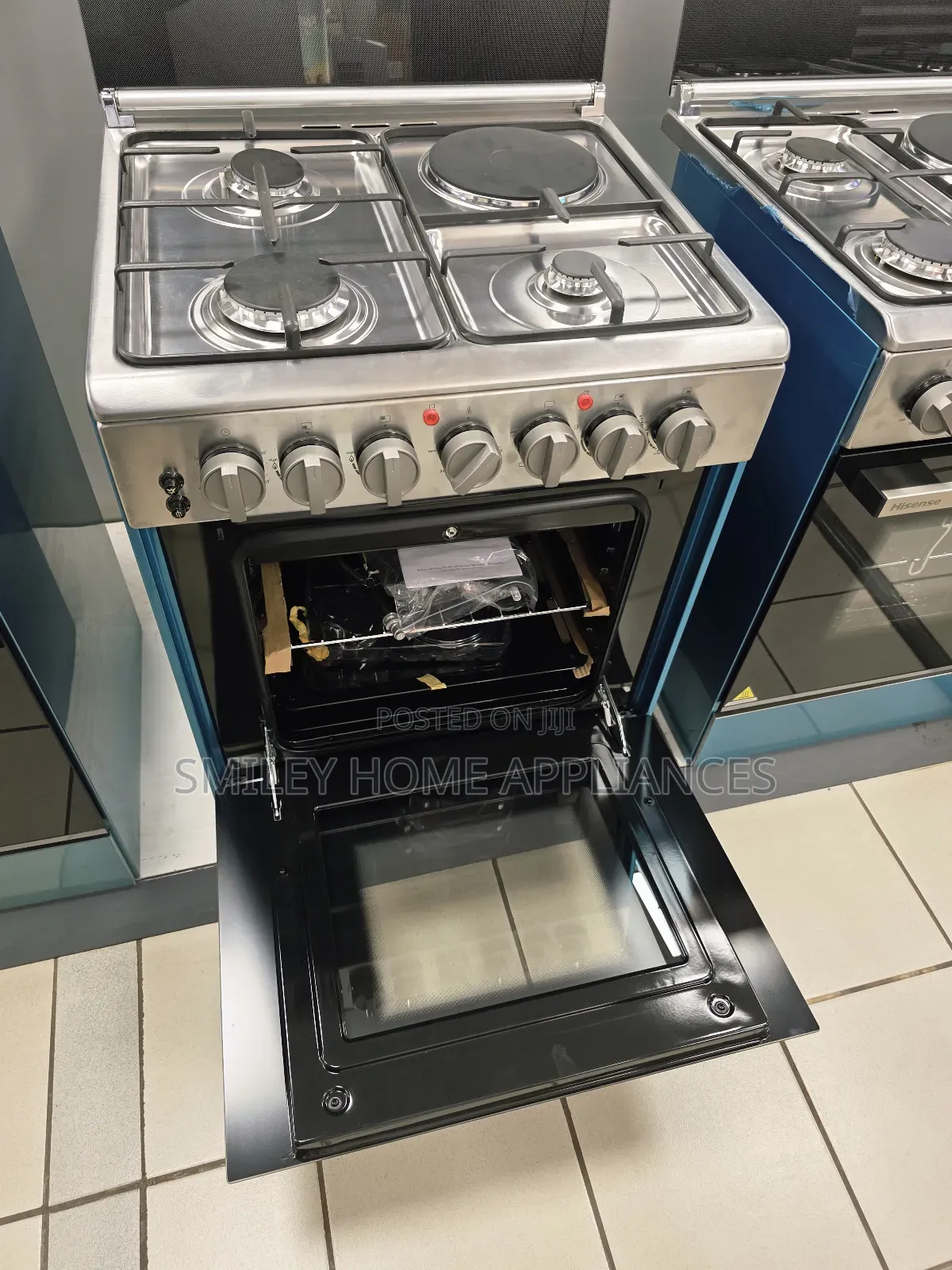 Stainless Steel 60cm*60cm Hisense (3+1) Cooker Oven With Auto Ignition