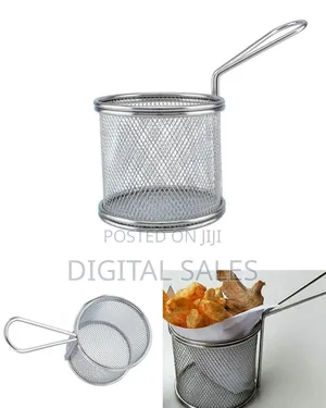 Set of Six Stainless Steel Mini Frying/Serving Baskets