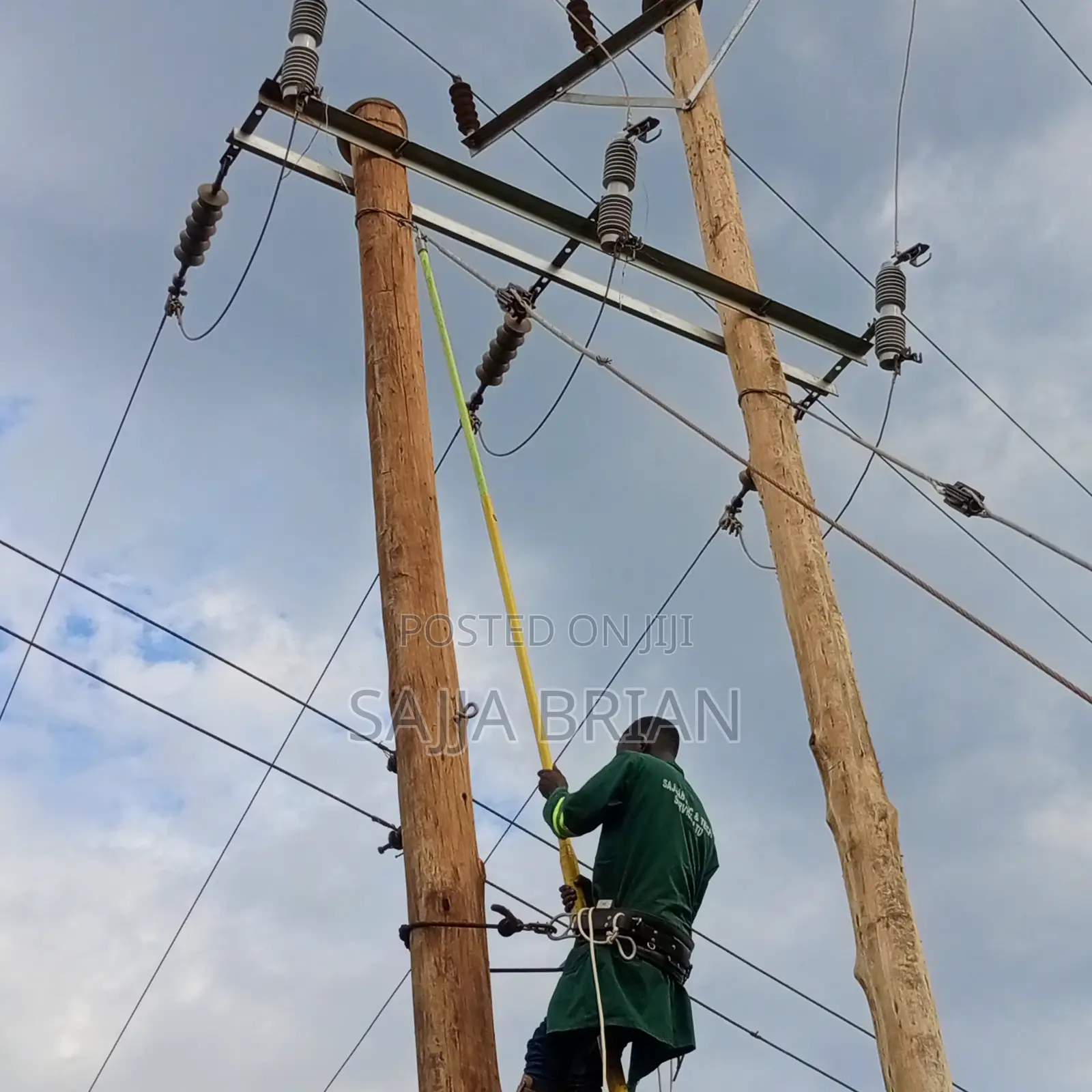 Power Line Construction , Transformer Installation