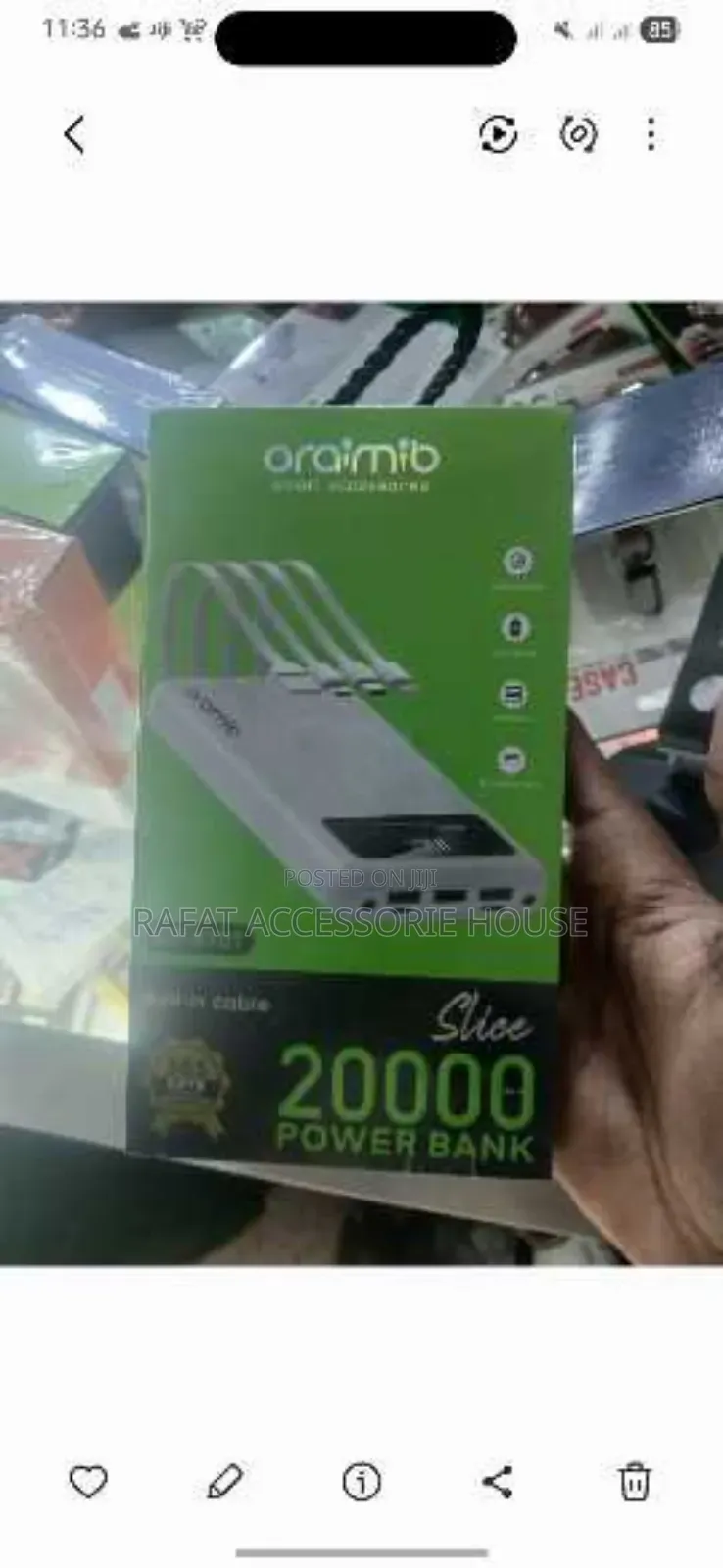 Power Bank 20000mah 4in1 Original Quality-Black,White