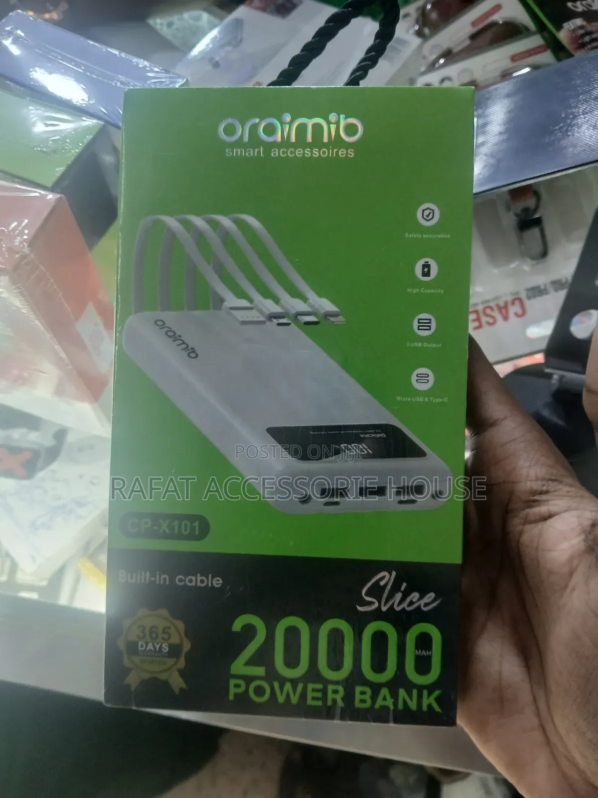 Power Bank 20000mah 4in1 Original Quality-Black,White