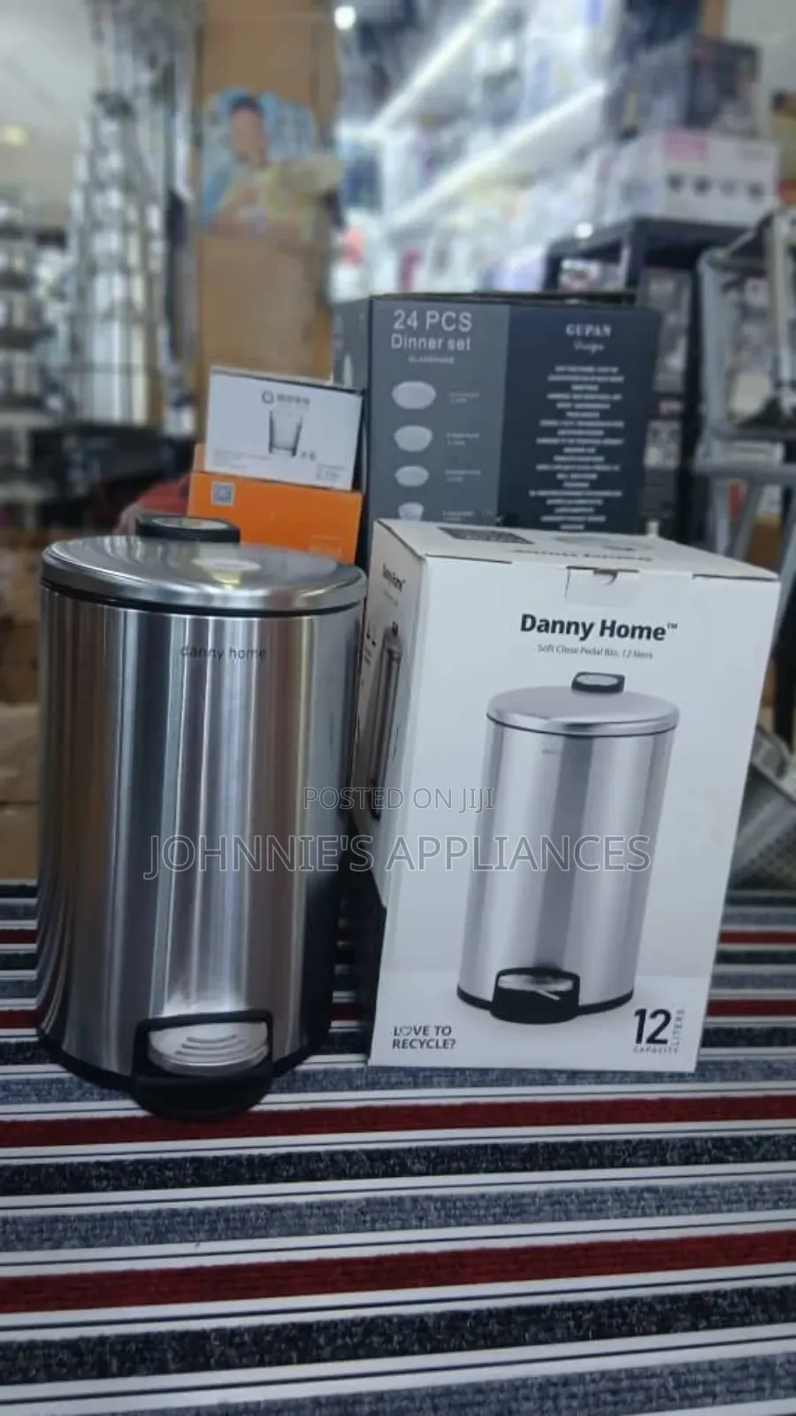 12l Stainless Steel Trashbins With Peddle