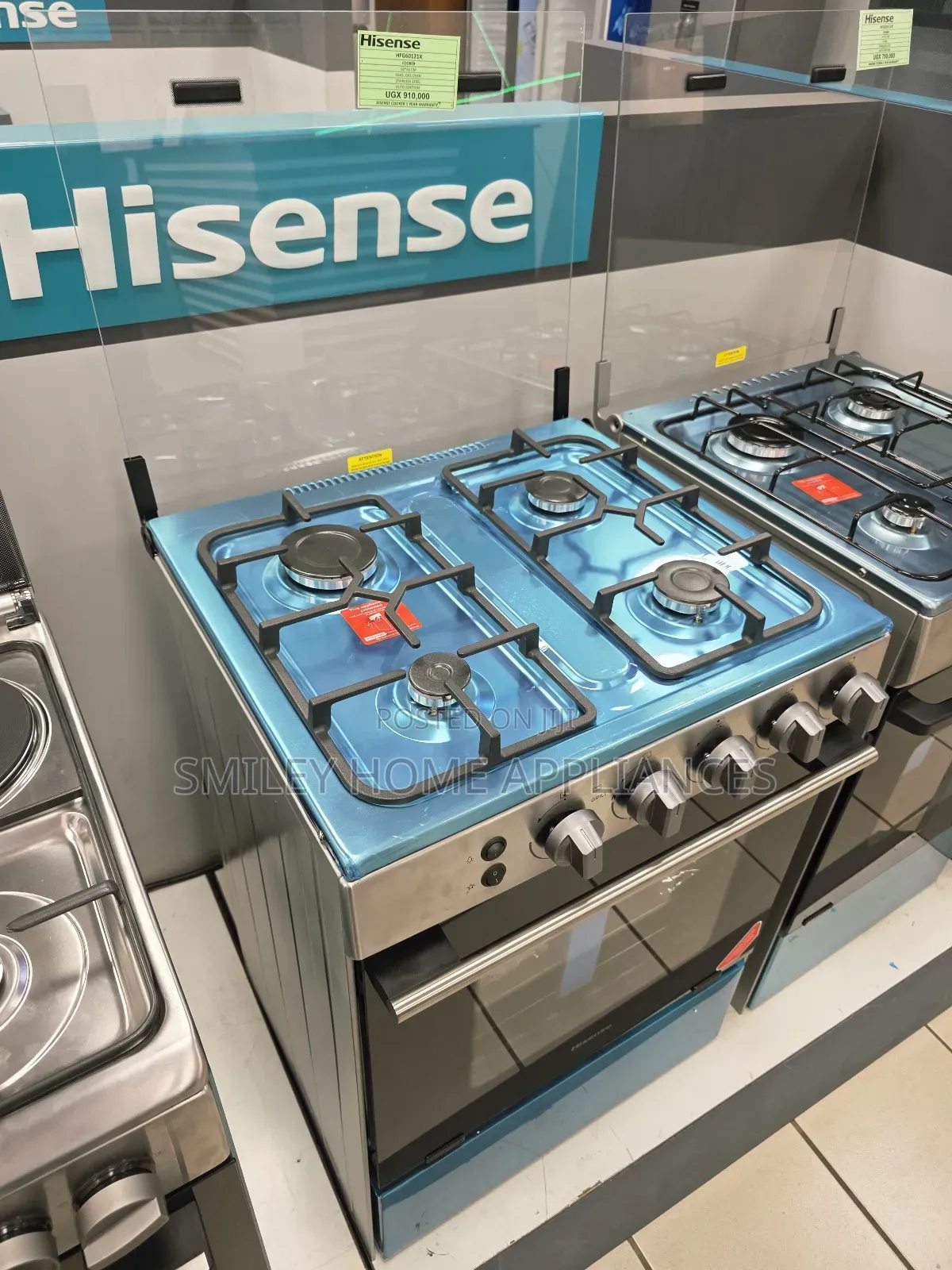 Hisense 4 Gas Burner 60cm by 60cm Gas Cooker Oven With Auto Ignition