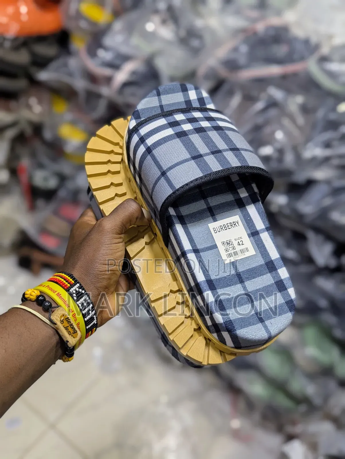 Burberry Check Slides