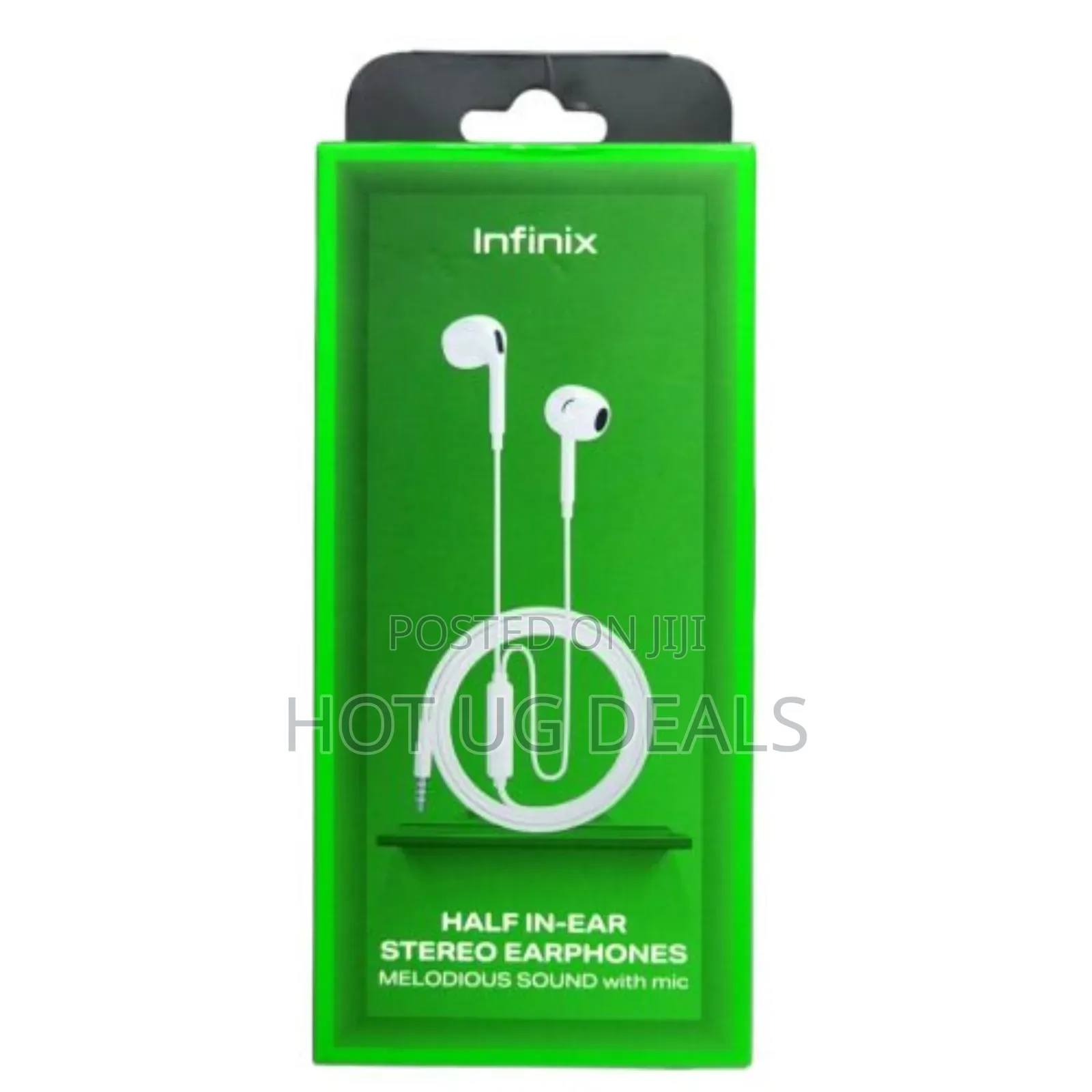 Infinix Half In Ear Stereo Headphones With Full Bass Earphones