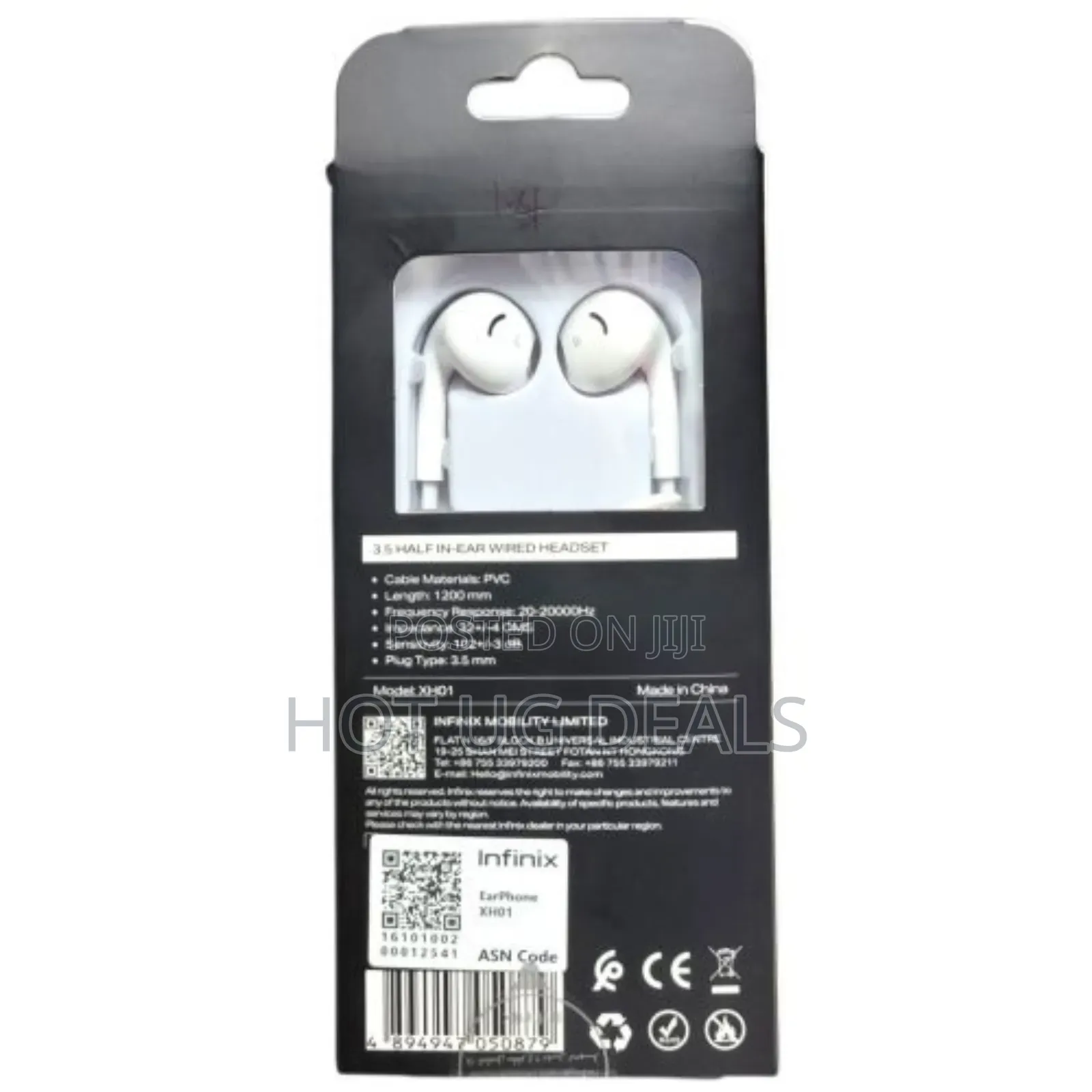 Infinix Half In Ear Stereo Headphones With Full Bass Earphones