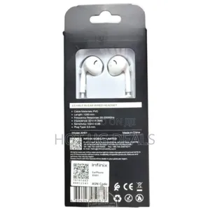 Infinix Half In Ear Stereo Headphones With Full Bass Earphones