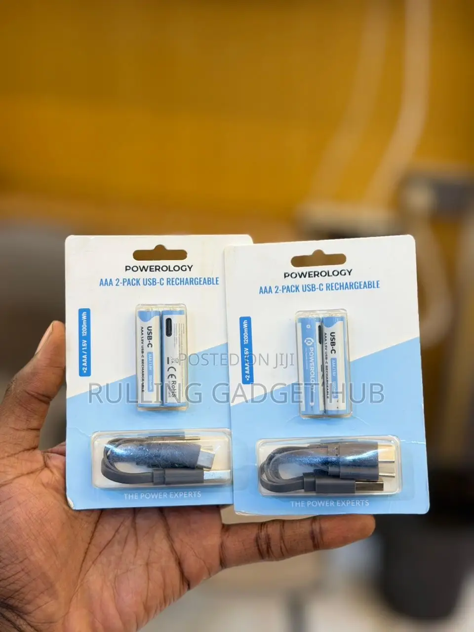 Powerology 1.5v Type C Rechargeable Lithium-Ion Battery Aaa Battery