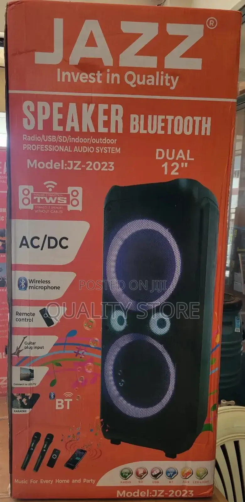 Jazz 10"Dual Proffessional Audio Speaker System Jz-2023