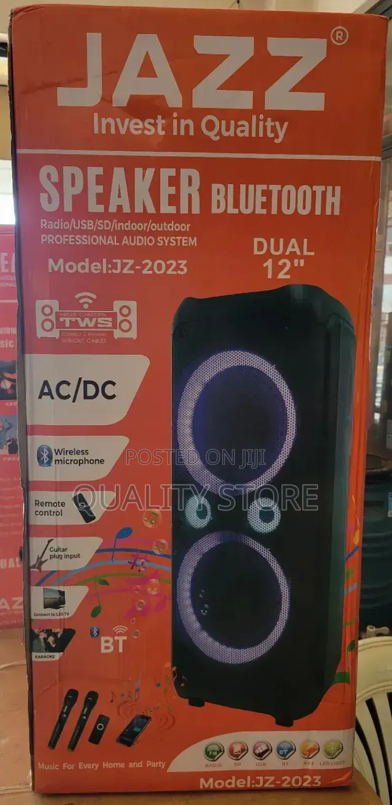 Jazz 10"Dual Proffessional Audio Speaker System Jz-2023