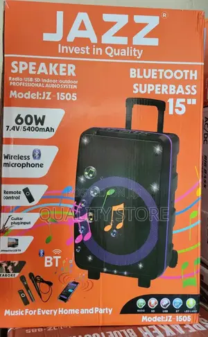 Jazz 15" Proffessional Battery Speaker System Jz-1505
