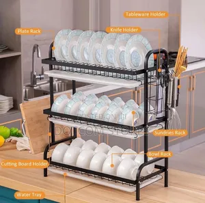 Stainless Steel 3-Tier Dish Drying Rack