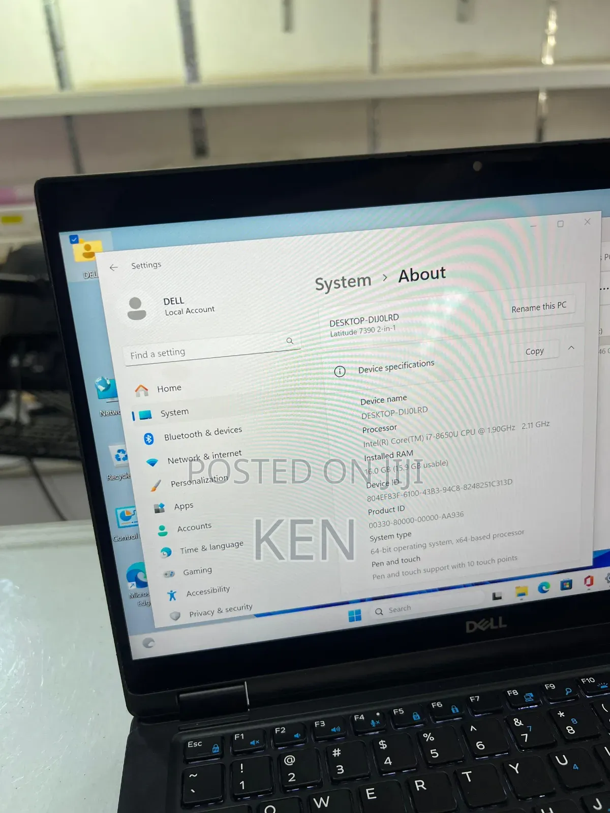 Laptop Dell Latitude 7390 16GB Intel Core i7 SSD 256GB