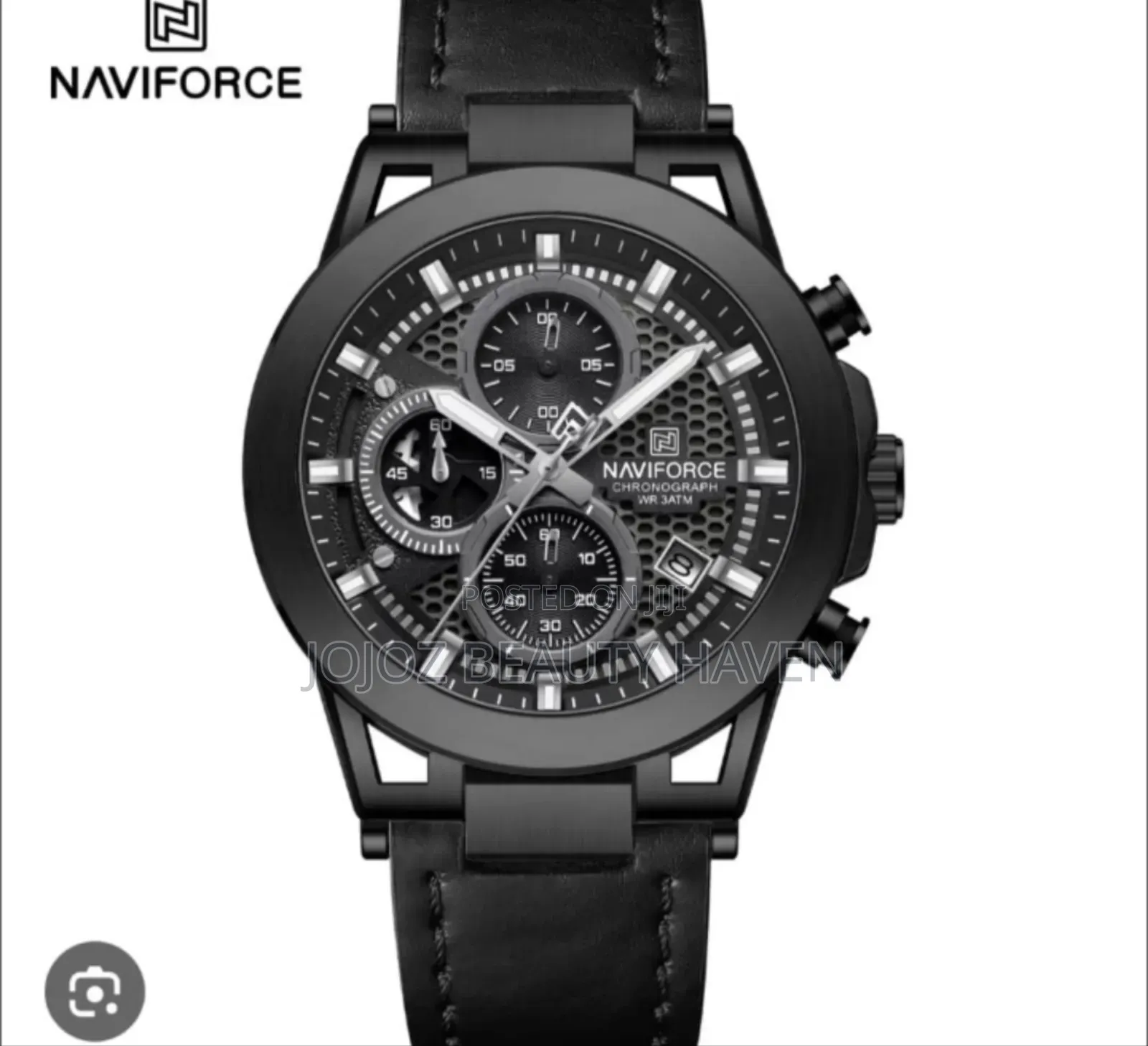 Men's Navi Watch With Leather Belt