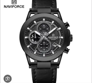 Men's Navi Watch With Leather Belt