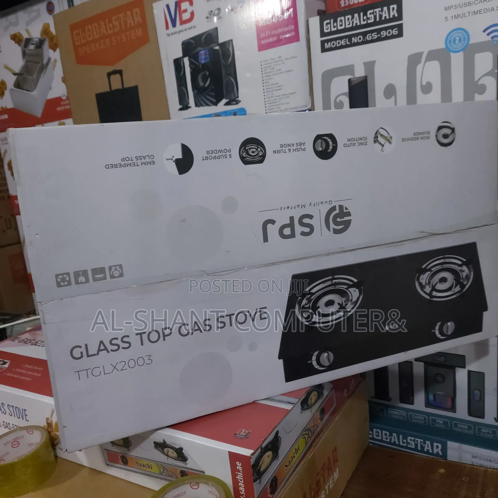 SPJ Glass Double Gas Burner