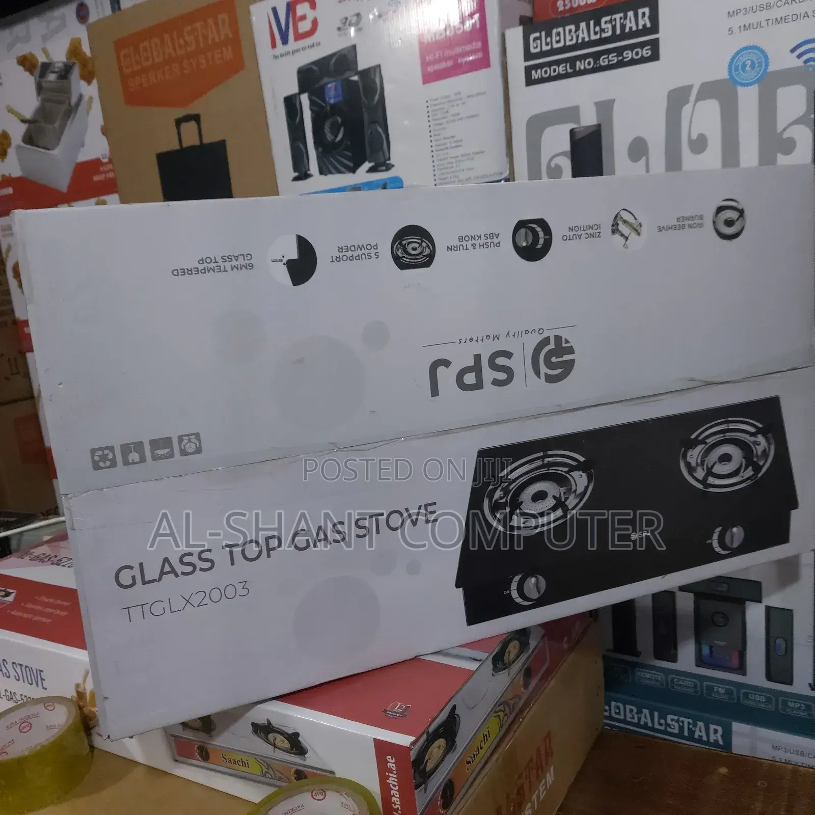 SPJ Glass Double Gas Burner