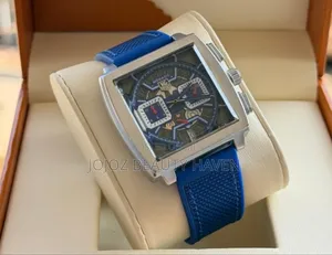 Men's Stylish Wrist Watch Blue Rubber Belt