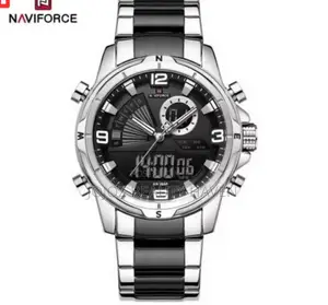 Navi Silver Gold Stainless Steel Wrist Watch