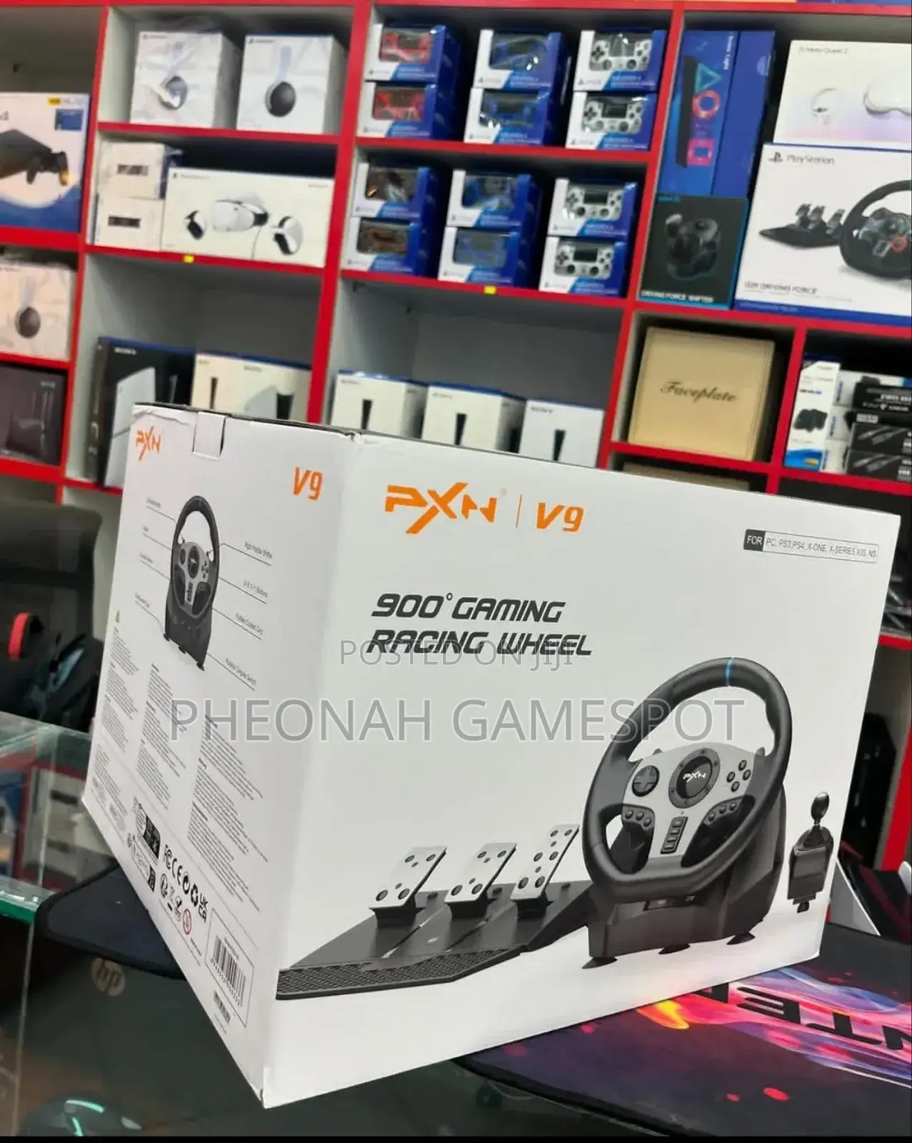 Gaming Steering Wheel. PXN V9 - 900 Degree for Ps4, Xbox Pc