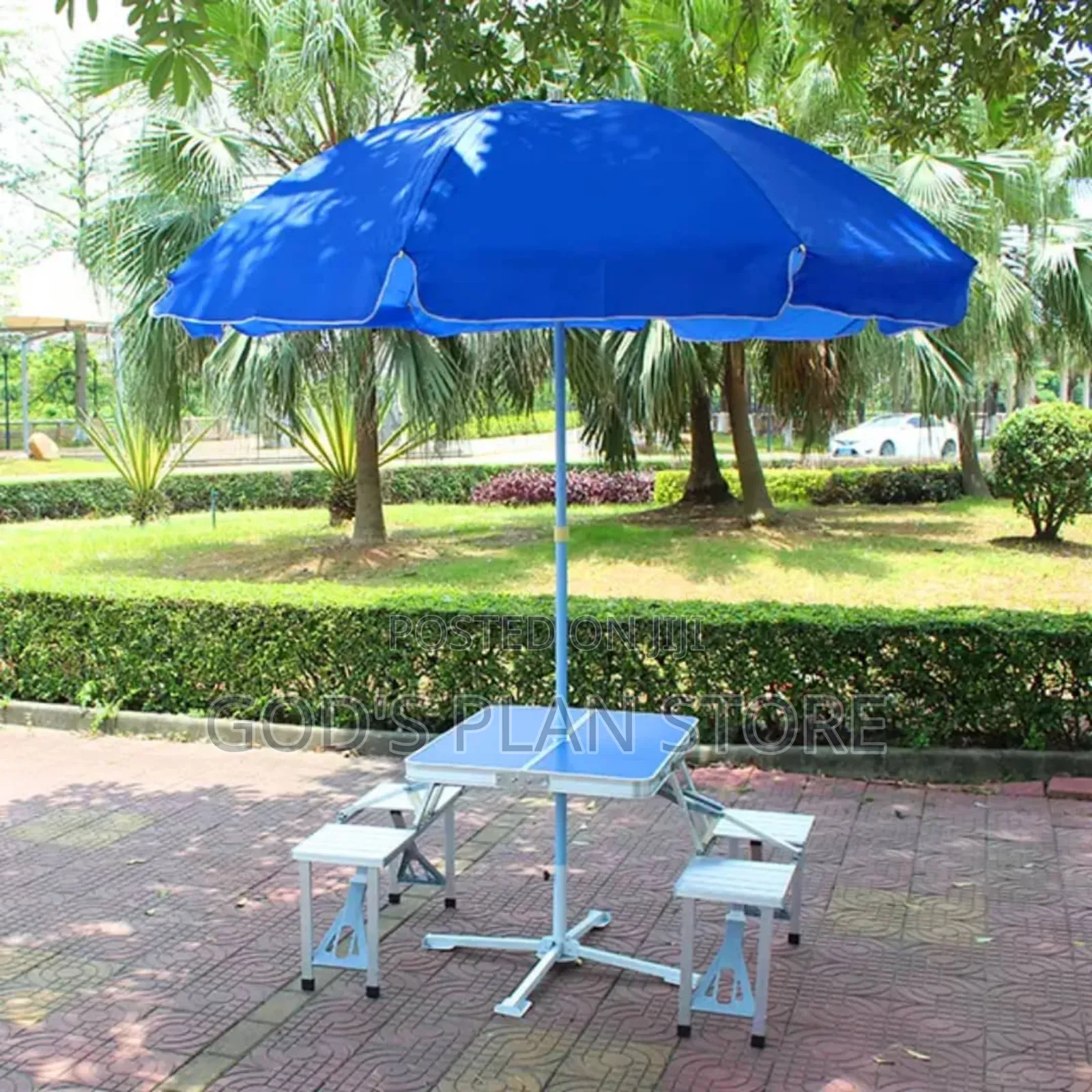 Portable Outdoor Folding Picnic Barbecue Table and Umbrella