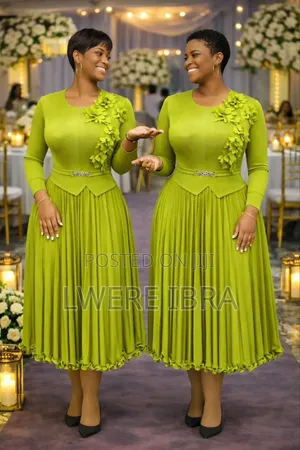 Long Lemon Green Party Dresses