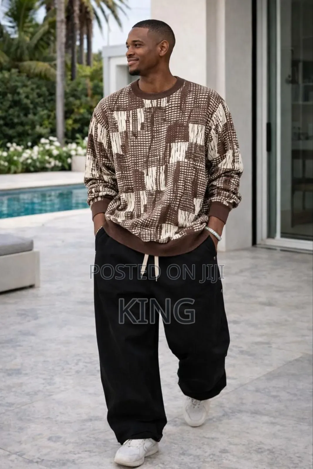 Men's Loose-Fit Wide-Leg Casual Baggy Pants