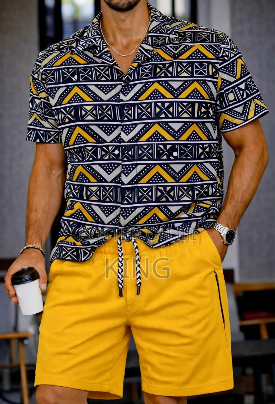Casablanca Men's Casual Shirt and Short