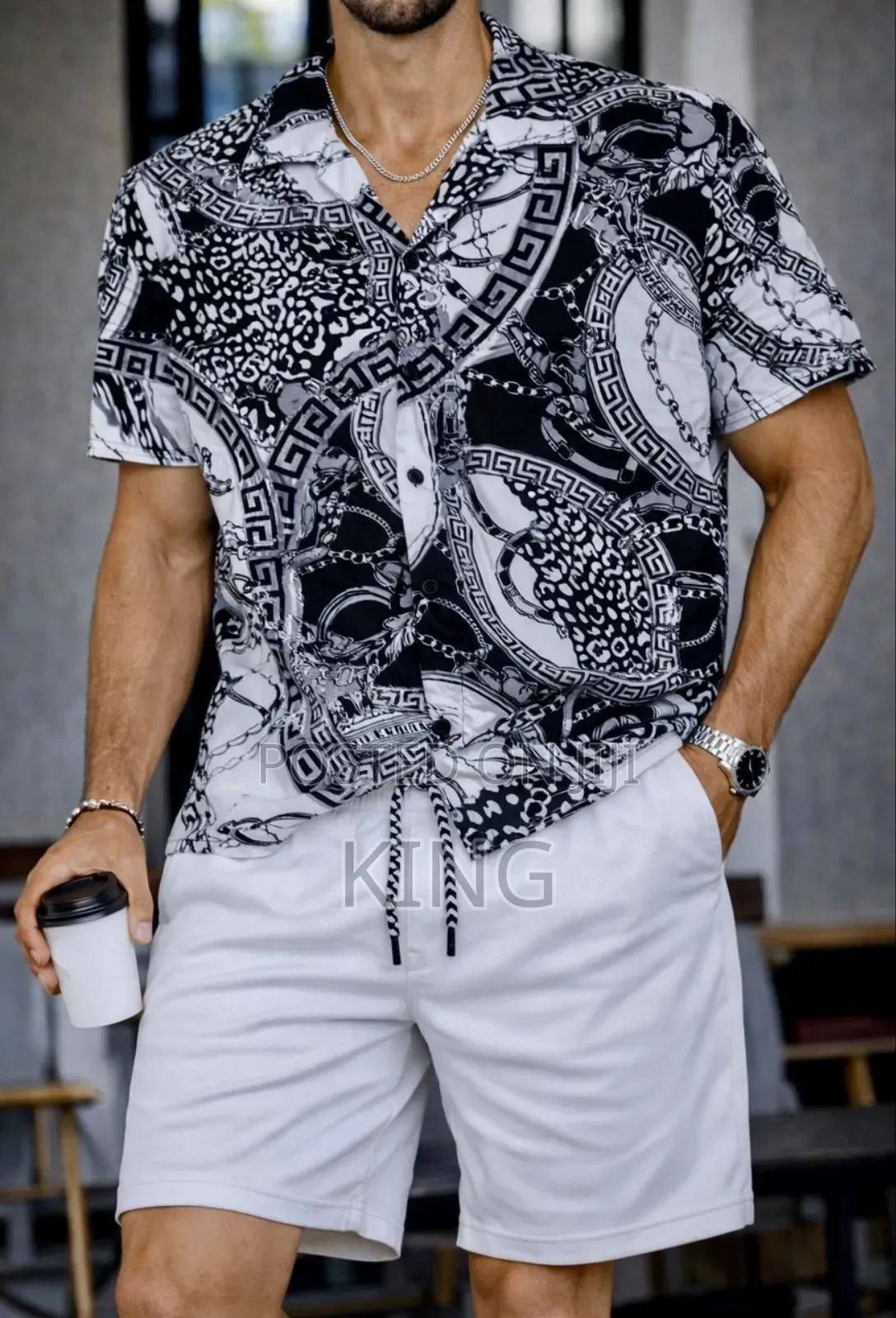 Casablanca Men's Casual Shirt and Short