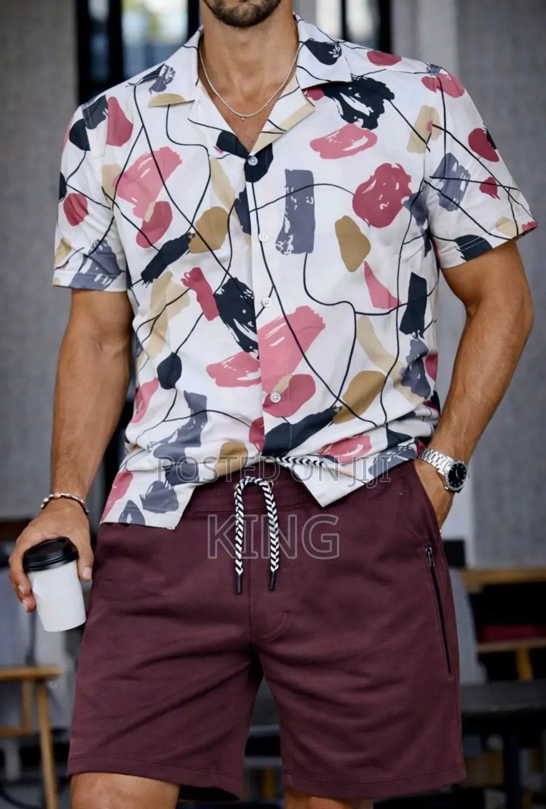 Casablanca Men's Casual Shirt and Short