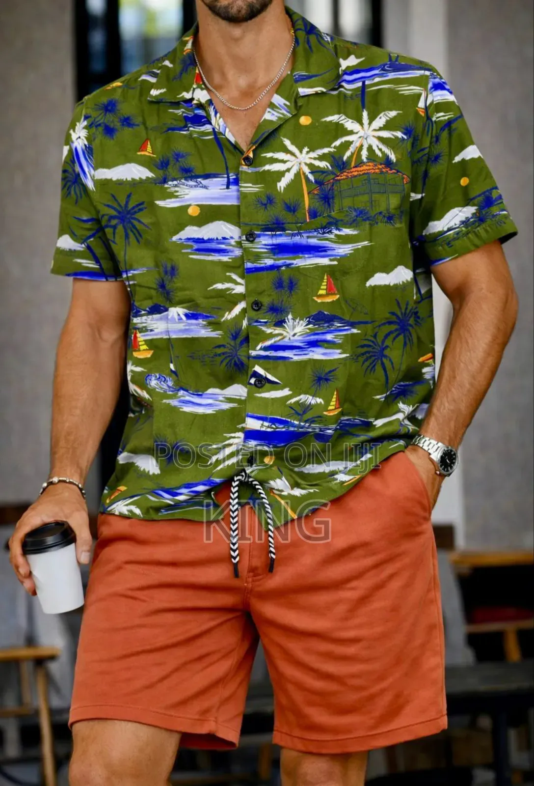 Casablanca Men's Casual Shirt and Short