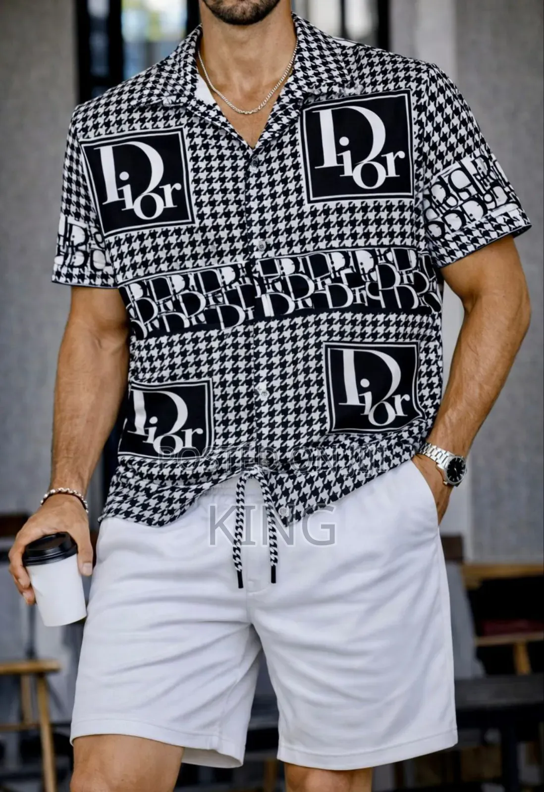 Casablanca Men's Casual Shirt and Short