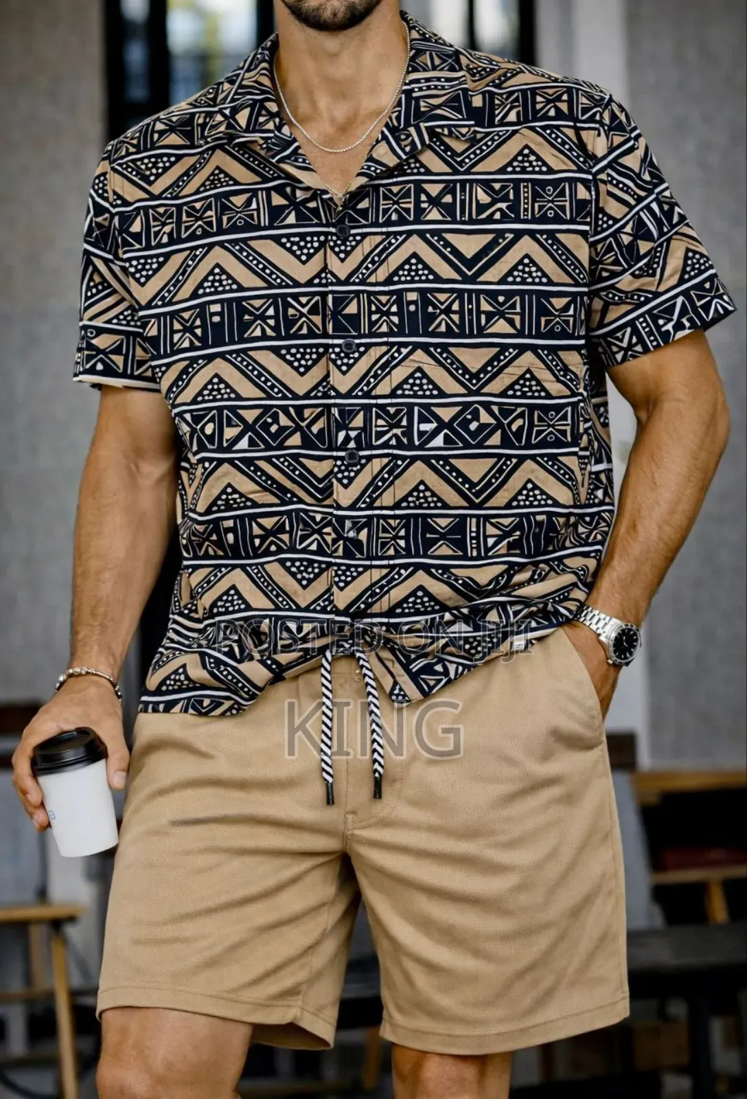 Casablanca Men's Casual Shirt and Short