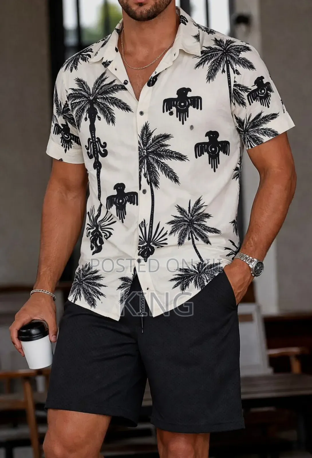 Casablanca Men's Casual Shirt and Short