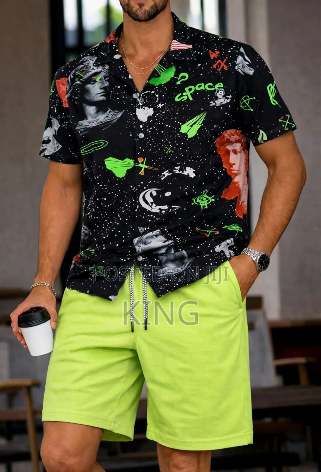 Casablanca Men's Casual Shirt and Short