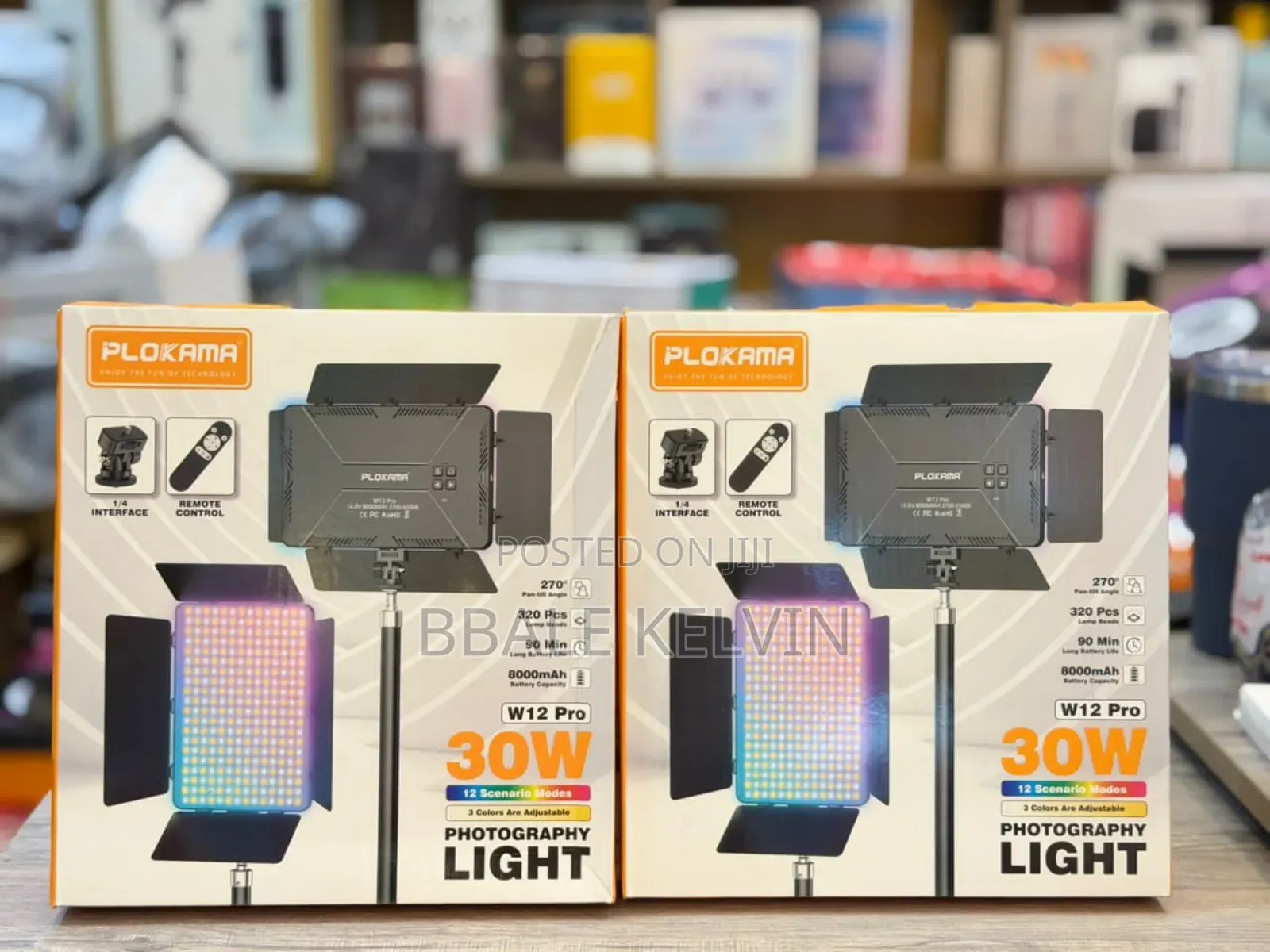 Plokama W12 Pro RGB 30w Photography Light 8000mah Battery