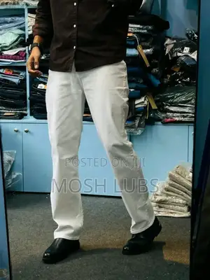 Plain White Jeans for Men
