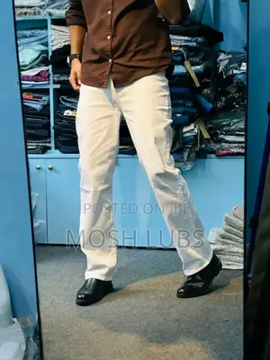Plain White Jeans for Men