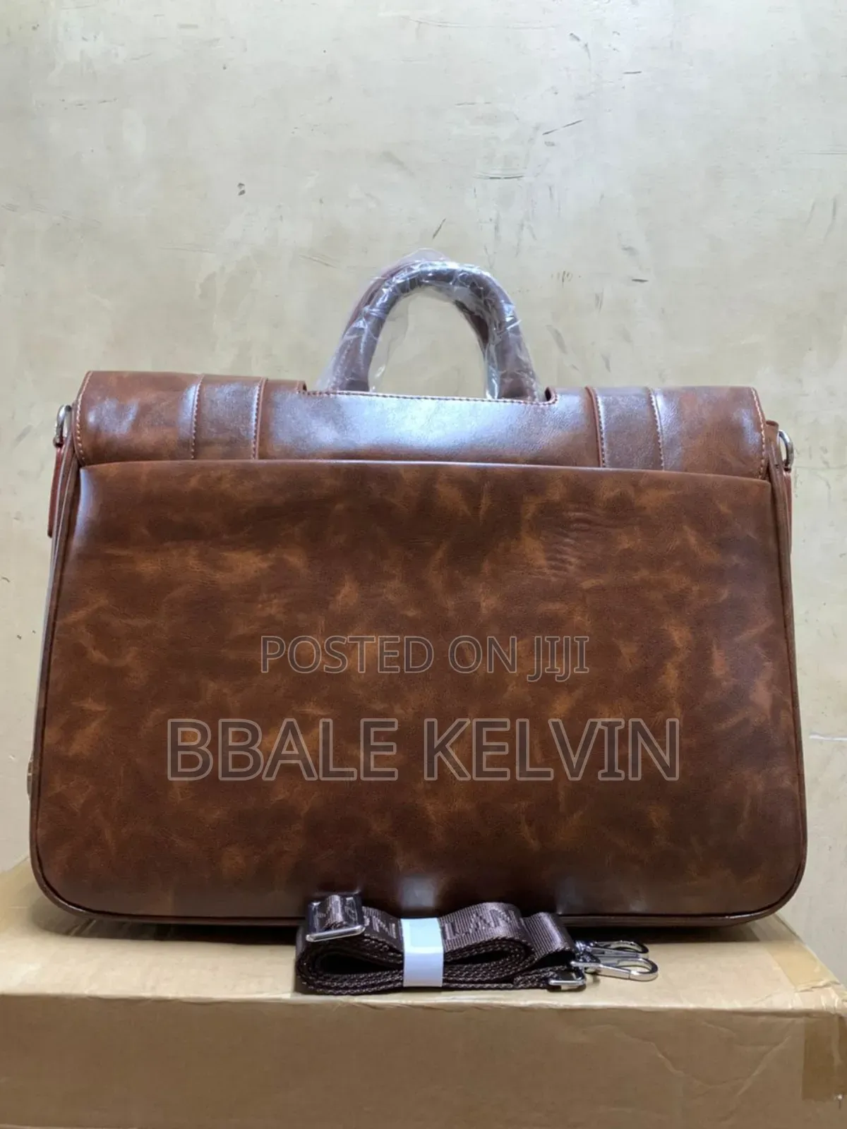 Montblanc Branded Pu Leather Laptop Briefcase Designed for Business