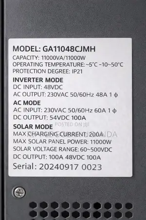 11kw Hybrid Solar Inverter 48v MPPT High Power Backup System Kampala