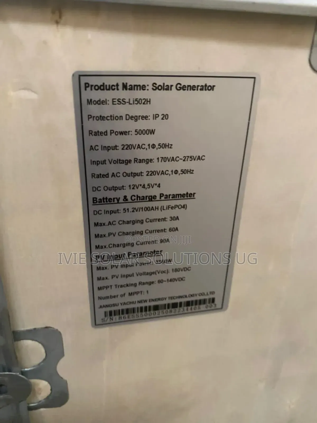 5kva Yachu Solar Power Stations