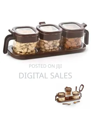 Charming Cylindrical Coffee, Tea, and Sugar Canister Set With Bamboo